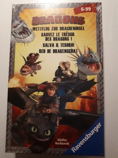 Kinderspiel Ravensburger - DRACHENZÄHMEN Dragons - Wettflug zur Dracheninsel OVP