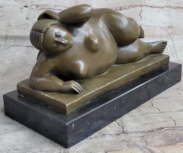 Classic Famous Botero Abstract Nude Female Bronze Sculpture Marble Statue Decor 3