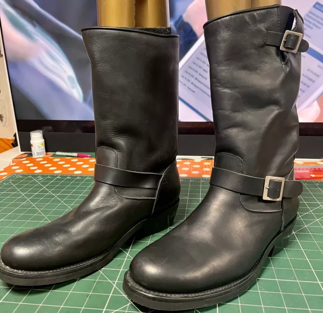 CLARKS MENS BIKER NORTON Mellor Rise Dark Brown Black Leather BOOTS UK9.5 10 115.00 PicClick UK