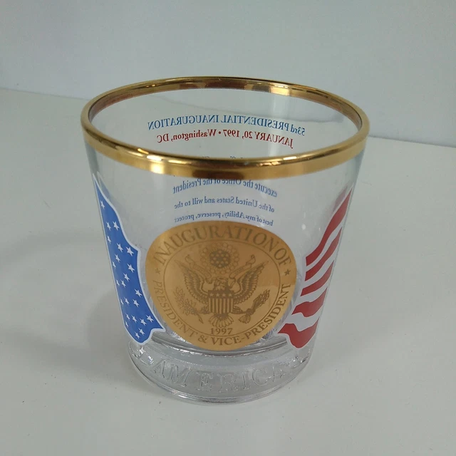 Inauguration Of President & Vice President Of America Glass Bill Clinton 1997