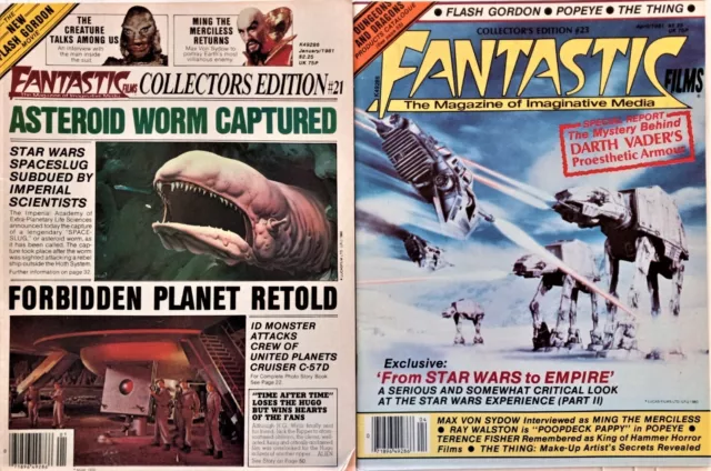 Fantastic Films - Two Original Issues -Store Bought- Horror - See Pictures