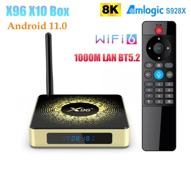 X96 X6 RK3566 Android 11.0 TV Box 8GB+128GB 8K HDR H.265 Media Player 1000M