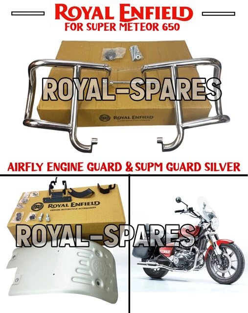 ROYAL ENFIELD &AIRFLY ENGINE GUARD & SUMP GUARD SILVER