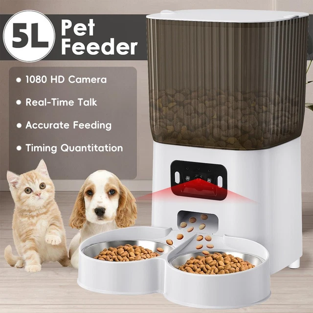 Picture of 5L AUTOMATIC CAT Feeder HD 2 Camera WiFi APP Schedule Feeder Pet Dog ...