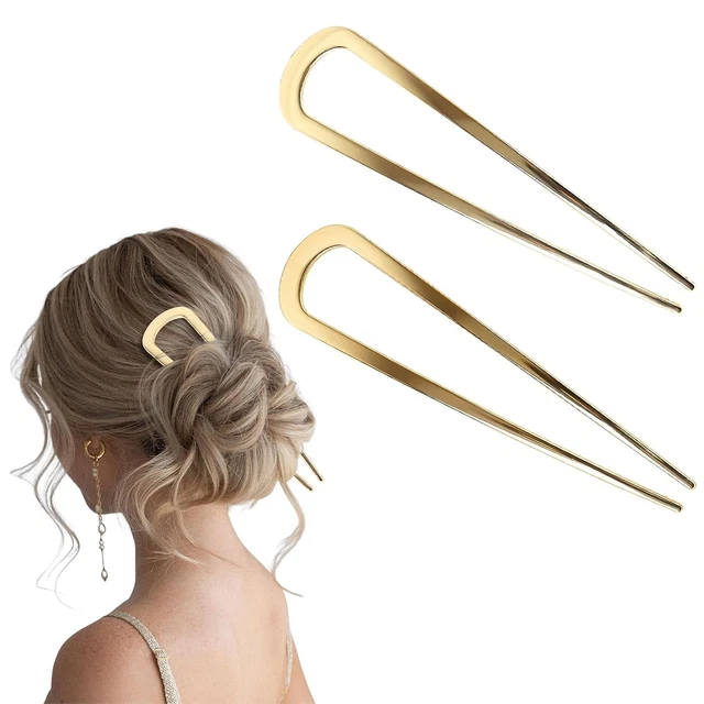 6 Stück U-förmige Haarnadeln Aus Metall – Vintage-Look Für Jeden Anlass