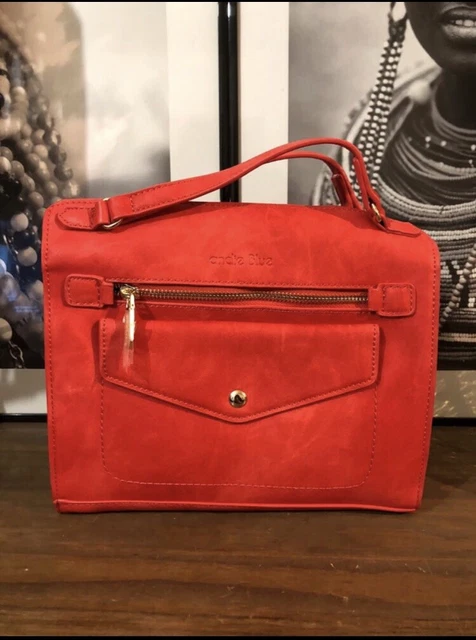 Sac à Main Femme Bandoulière Simili Cuir Rouge Mode Fashion Tendance Neuf