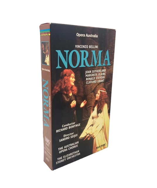 NORMA VINCENZO BELLINI VHS Cassette Tape Joan Sutherland Opera