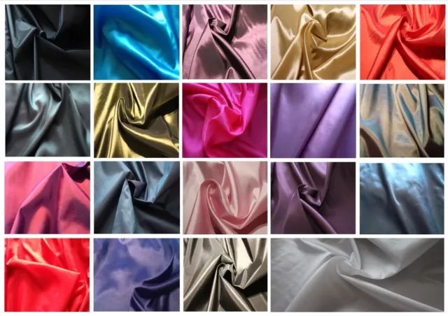 Taffeta dress fabric silk imitation faux two and single tone 148cm 58 inch wide