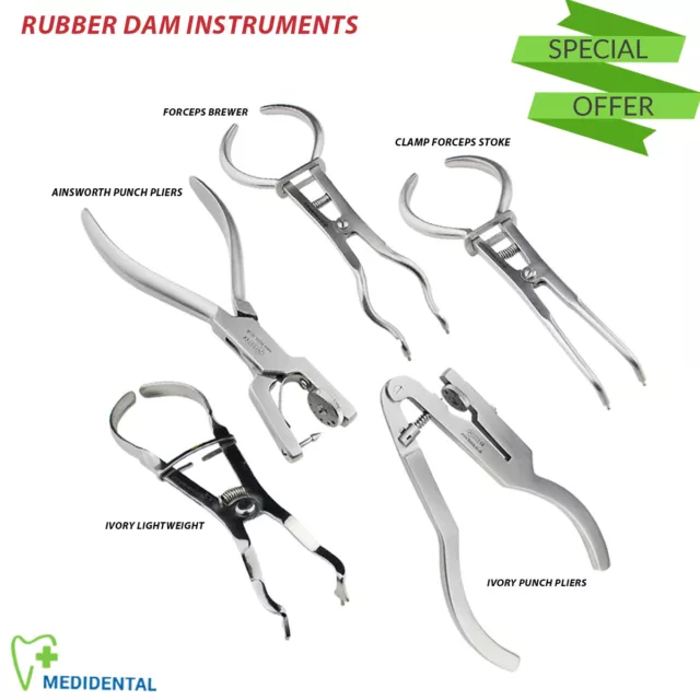 Ainsworth Punch Plier Clamp Forceps Stoke Brewer Rubber dam Restorative Tools CE