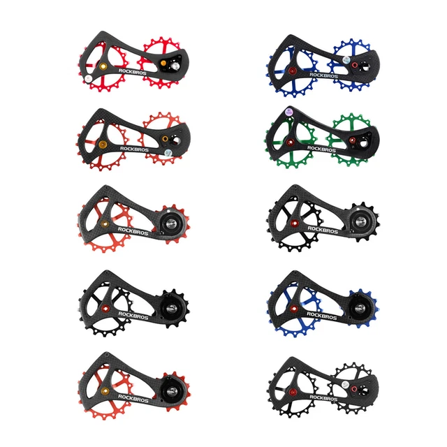 Jeu De Poulies De Dérailleur Arrière Carbone/céramique 17T - Compatible Shimano 6800/R7000/R8000/R9100/R9000 - 4