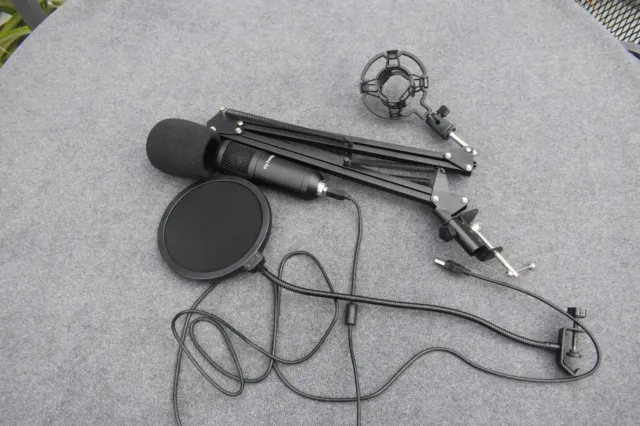 USB Microphone for PC-192KHZ/24Bit Studio Cardioid Condenser Mic Kit Recording