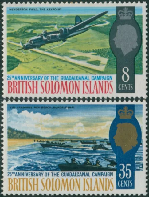 Solomon Islands 1967 SG160-161 Guadalcanal Campaign set MNH