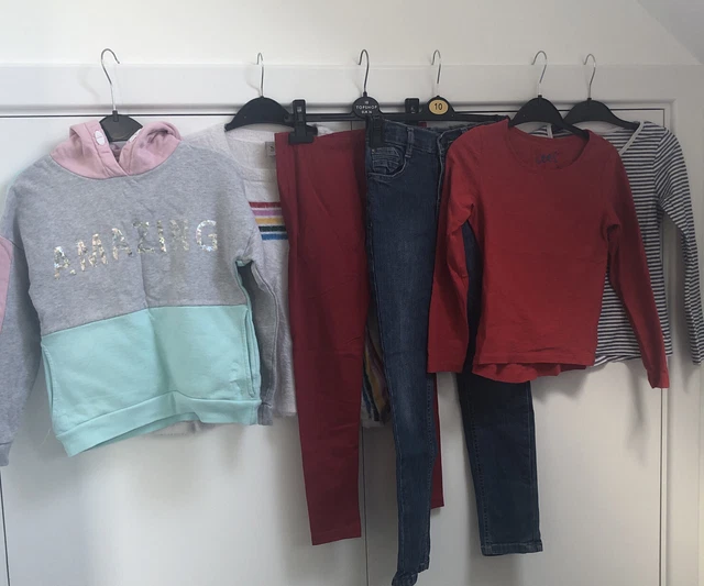 Bundle Of Girls Clothes Age 7-8 Years Leggings Jeans Jumpers Tops Tu