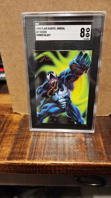 1994 Fleer Flair Marvel Annual Venom #7 Powerblast, SGC Graded 8