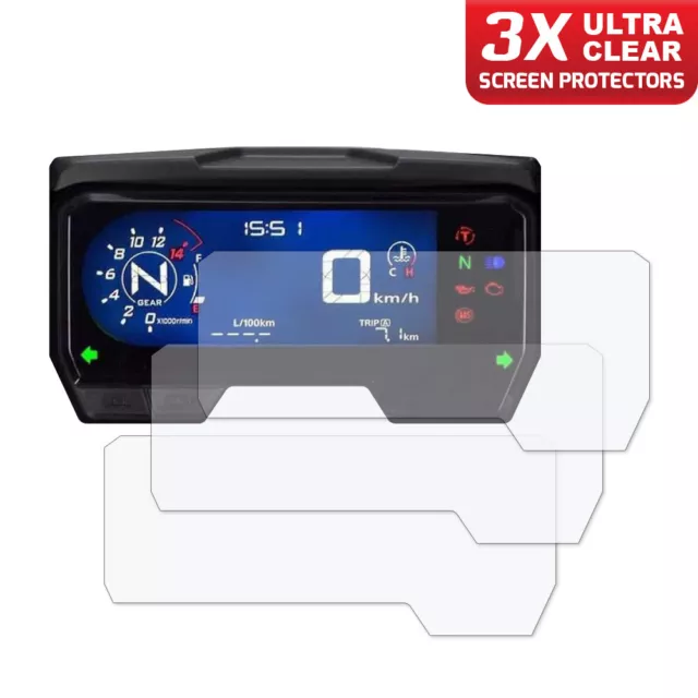 HONDA CBR650R / CB650R (2019+) Dashboard Screen Protector 3 x Ultra Clear