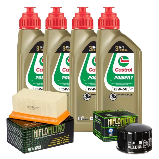 KIT TAGLIANDO 4 LT OLIO CASTROL POWER 1 15W50 FILTRO BMW R GS 1100 1998 1999 - Foto 2