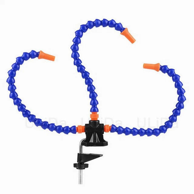 Bench Vise Table Clamp Soldering Station Flexible Arms PCB Holder Fan Magnifier