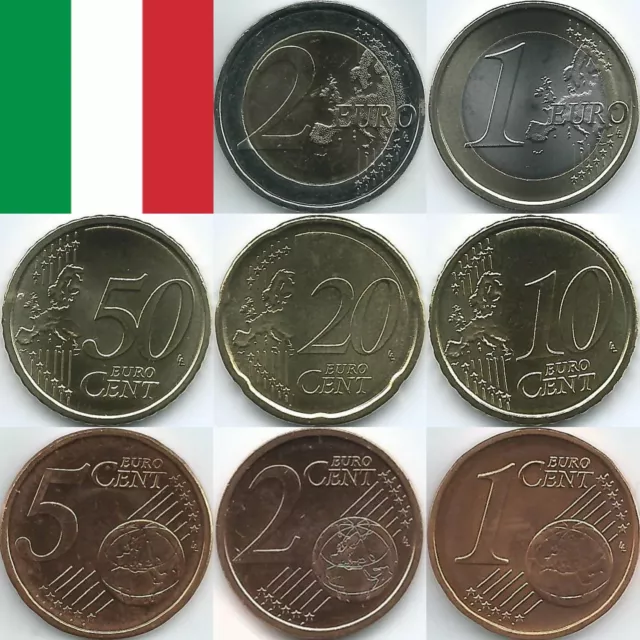 Italien Euromünzen von 2002 bis 2024, unzirkuliert/bankfrisch