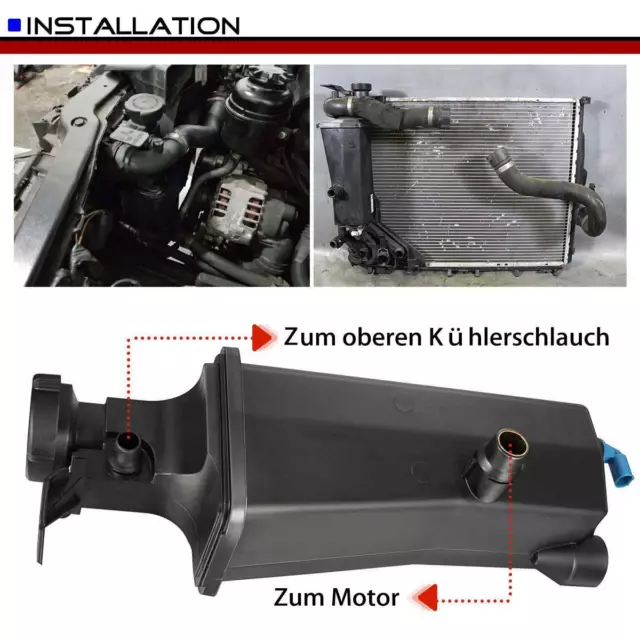 Ausgleichsbehälter Kühlmittel Für BMW 3er E46 X3 E83 X5 E53 Mit Deckel & Sensor 3