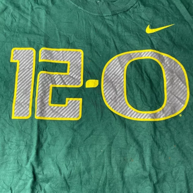 Nike Oregon Ducks 12-0 T Shirt Mens Size M Green USA Sports Casual Style Fit 2