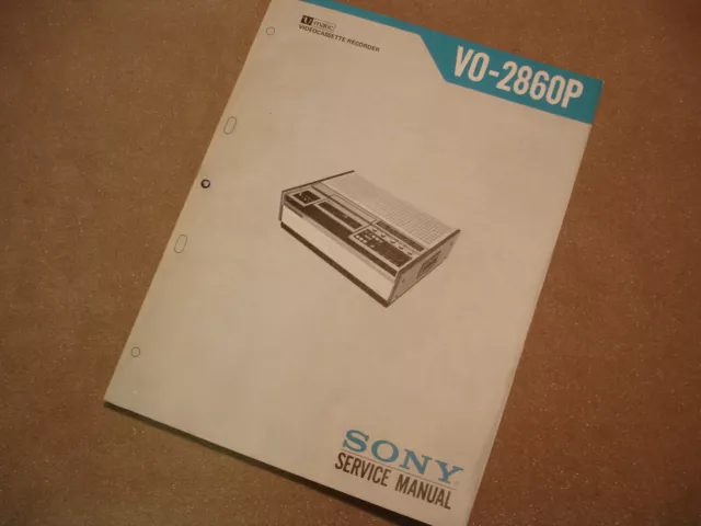 Originaln SONY Service-Manual für U-matic Videocassetten Recorder VO-2860P