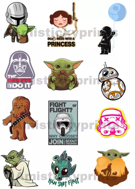 Star Wars Stickers Baby Yoda Darth Vader Disney