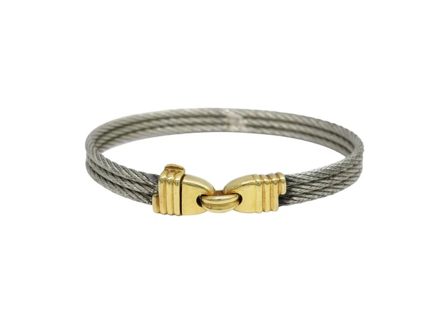 Bracelet Jonc En Or Jaune 18 Carats – Perles Akoya & Diamants Jaunes – Alessio Boschi – Occasion Impeccable