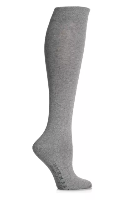 FALKE Ladies Sensitive London Left and Right Comfort Cuff Cotton Knee High Socks