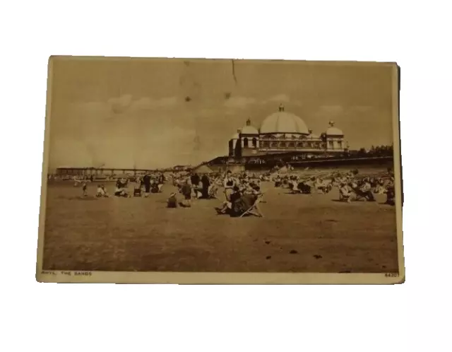 Rhyl, The Sands, 1941 Vintage Postcard, Wales