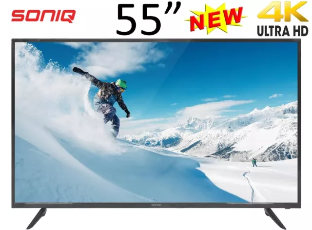 Soniq 55" 4K UHD LED LCD TV, VESA, HDMI - Brand New E55UV80A - Mel delivery only