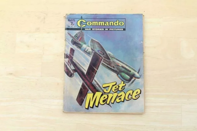 Commando War Story No. 975 JET MENACE 1975 Comic Picture Story