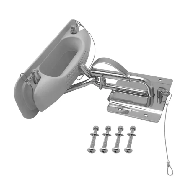 Boat Stainless Steel Insta-Lock Snap Quick Davits Set With Handle Pad new 2