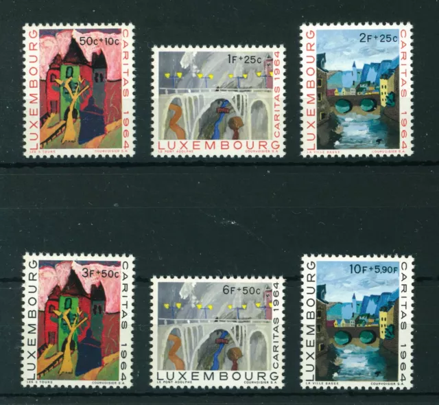 Luxembourg 1964 National Welfare Fund full set of stamps. MNH. Sg 750-755
