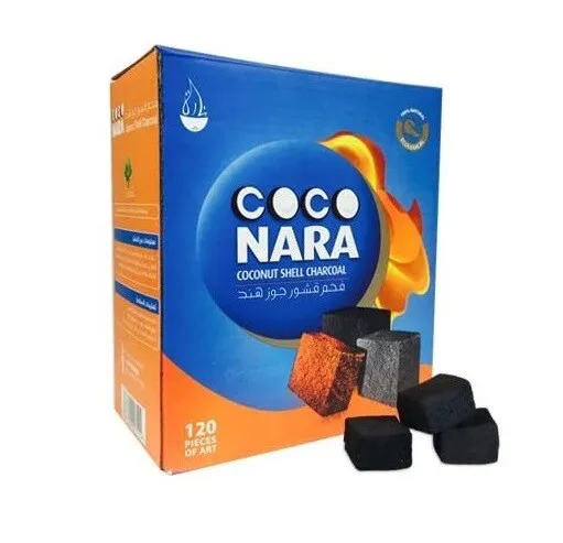Coco Nara Cubic Charcoal Large Natural Coconut Shell Hookah Incense 120 Coals