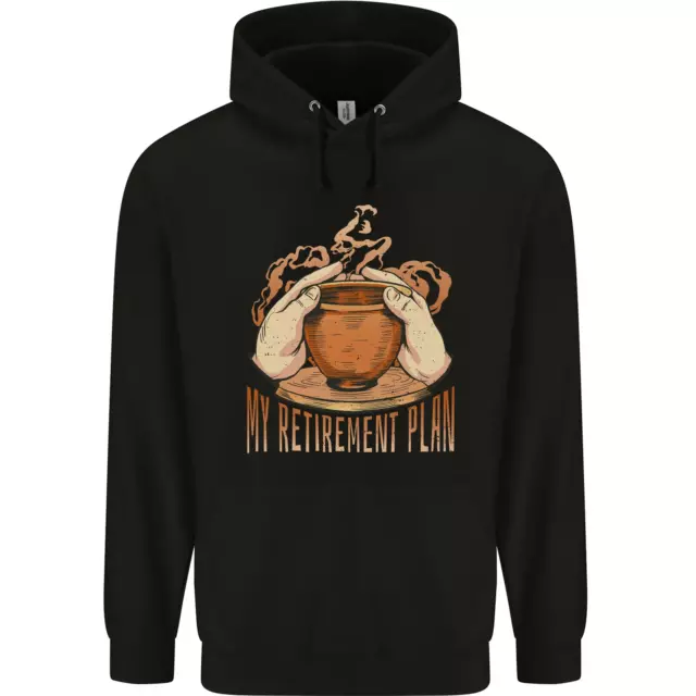 Pottery Retirement Plan Funny Mens 80% Cotton Hoodie