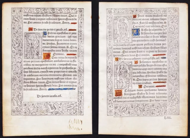 Libro Of Hours Incunable Paría Pigouchet Livre D'Heures 1490