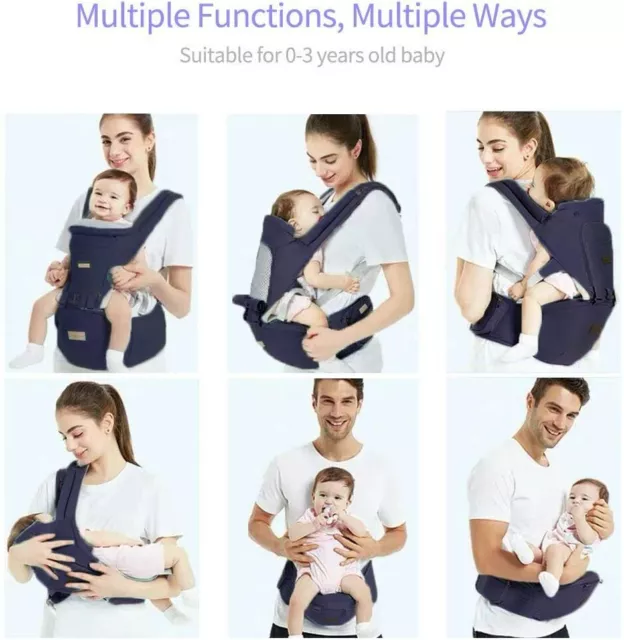*Porte-bébé Arkmiido nouveau-né à tout-petit avec siège hanche, sac à dos porte-enfant* 3