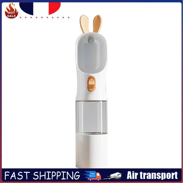 Portable Pet Dog Water Bottle Outdoor Cat Walking Drink Feeder Bowl (White)