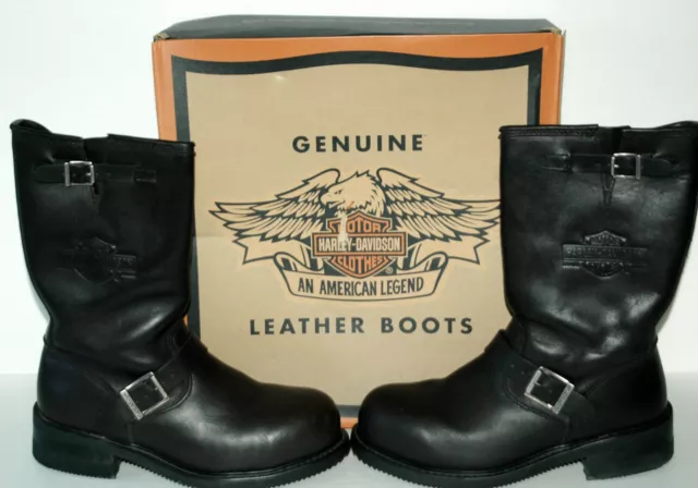 Harley Davidson Leather 11" Engineer Steel Toe Boots Men's 7.5 (= to Women's 9)