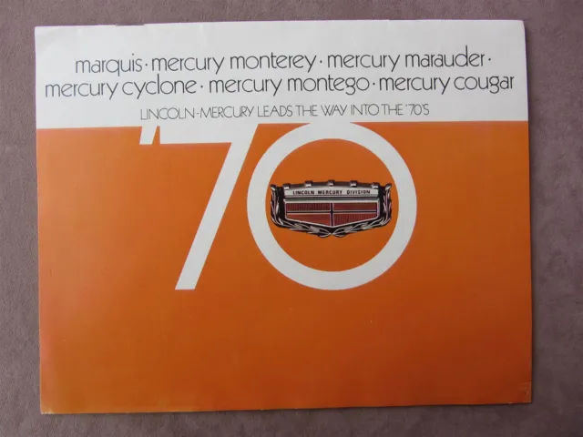 1970 Lincoln Mercury Marquis Cyclone Cougar Monterey Marauder Sales Brochure