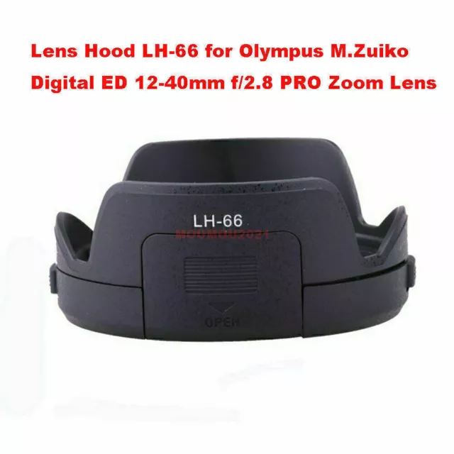 Black Lens Hood LH-66 for Olympus M.Zuiko Digital ED 12-40mm f/2.8 PRO Zoom Z3P2