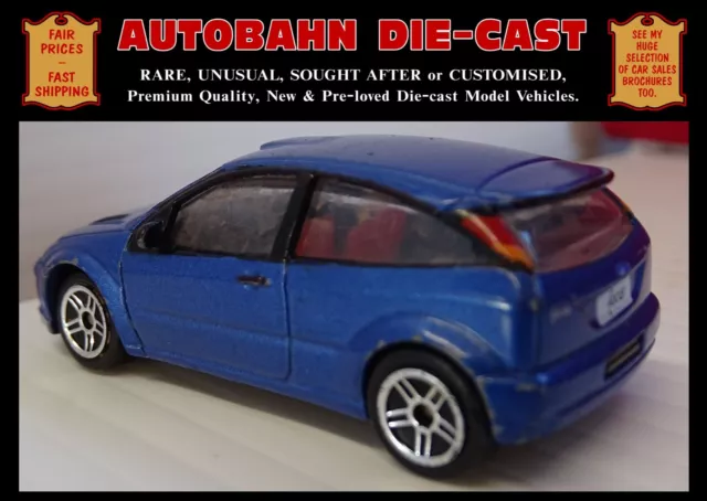 Ford Focus Rs Mark 1; Rare 1:60 Scale Diecast Collectors Model Car Imperial Blue