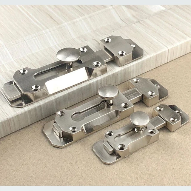 Nueva cerradura de puerta para inodoros con tornillos cierre de sello deslizante plata