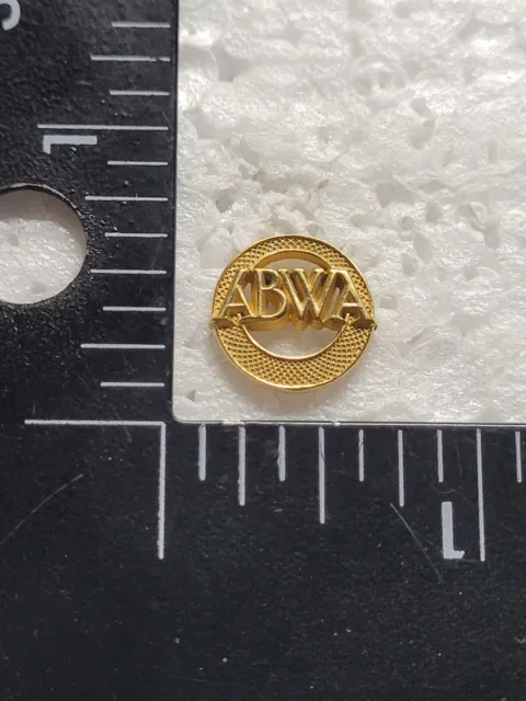 Abwa Hat Lapel Pin Pin Back Used (O1510)