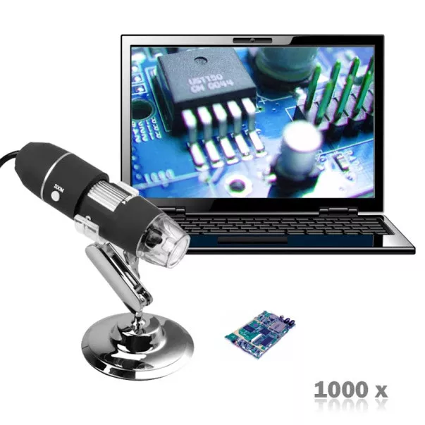 Microscopio Endoscopio digitale 20MPx D 8 LED PC USB 1000 x TABLET CELLULARE  HD