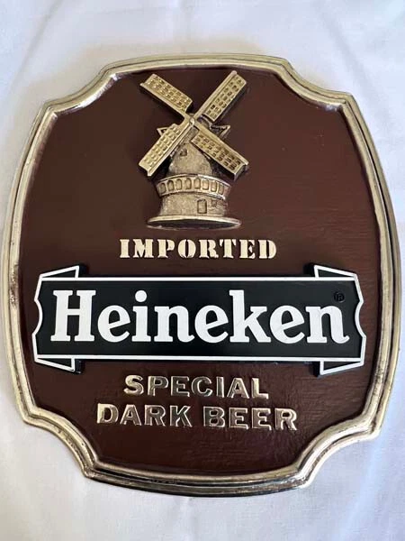 Vintage Imported Heineken Special Dark Beer Advertising Sign