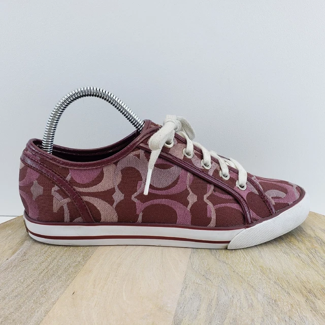 Coach Classic Dee Women's Size 7.5 B Burgundy Purple Low Top Shoes Q998
