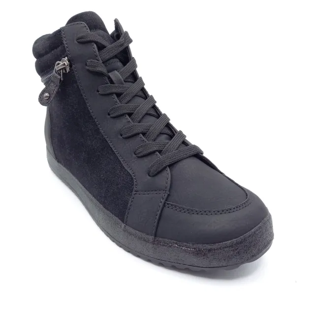 Baskets Tennis Chaussure Sneakers Shoes Femme - 35 36 37 38 39 - Noir montantes