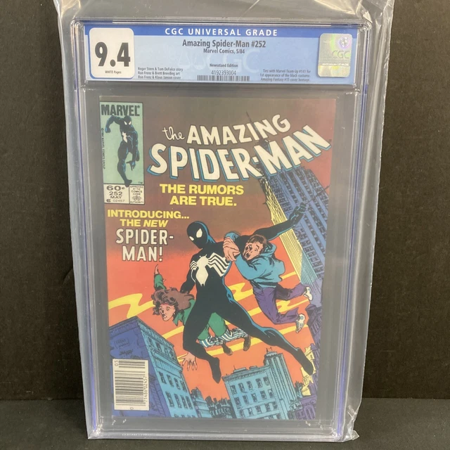 Amazing Spider-Man #252 (Cgc 9.4) Newsstand First Black Costume Marvel Key 1984