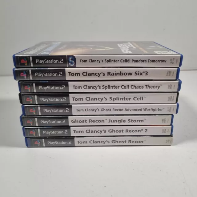 Pacchetto di gioco Tom Clancys Sony PlayStation 2 PS2 8x Splinter Cell Ghost Recon ecc.